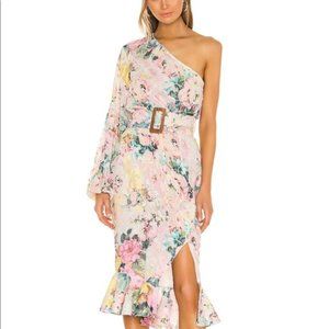 HEMANT AND NANDITA Teien Midi Dress in Pastel Teie